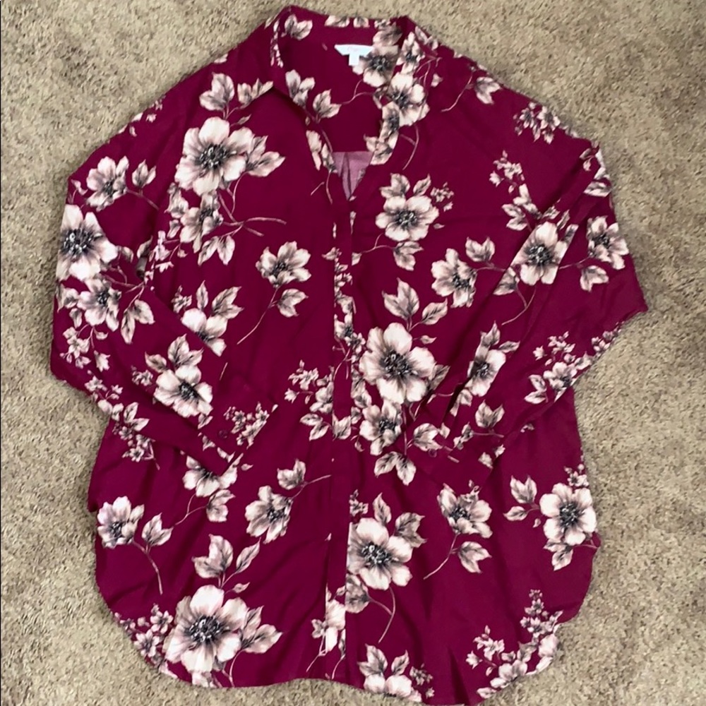 Candie’s Floral Button Front Top
